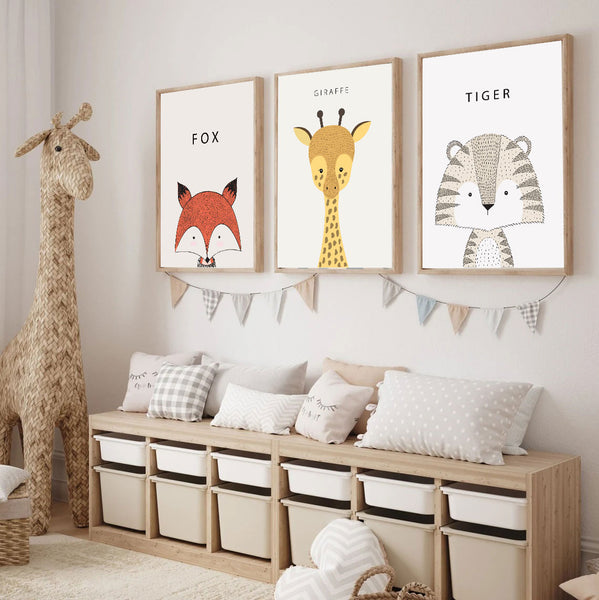 Giraffe Illustration Print