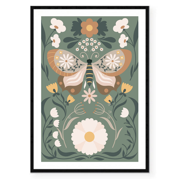 Butterfly Garden I Illustration Print