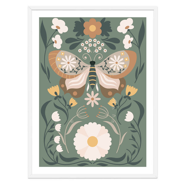 Butterfly Garden I Illustration Print