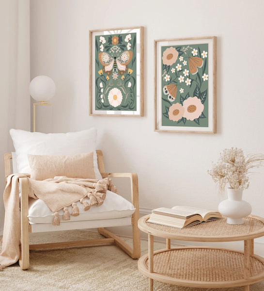 Butterfly Garden I Illustration Print