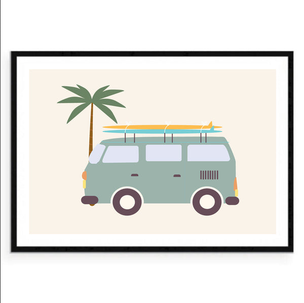 Combi Van Surfer Print