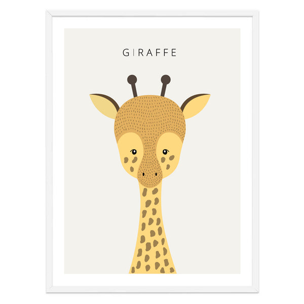 Giraffe Illustration Print