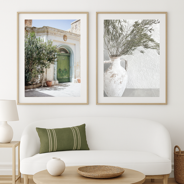 Green Italian Doorway Print