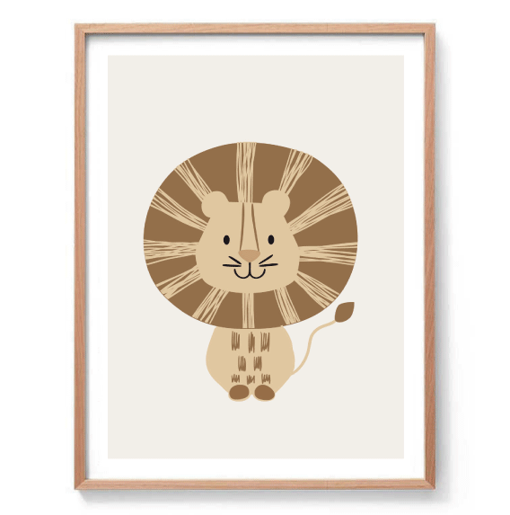 Lion Illustration Print
