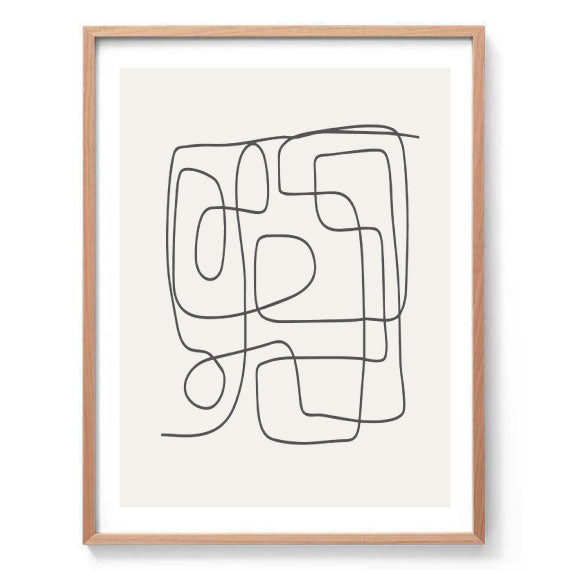 Minimal Abstract Line Drawing Print