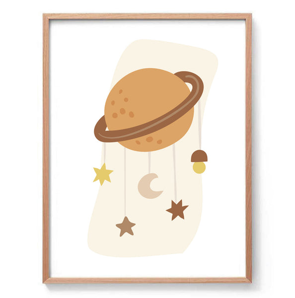 Moon and Stars Nursery Print