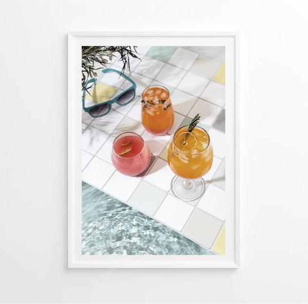 Poolside Drinks Print