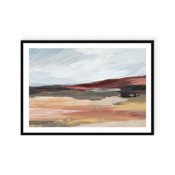 Red Earth Landscape Abstract Print