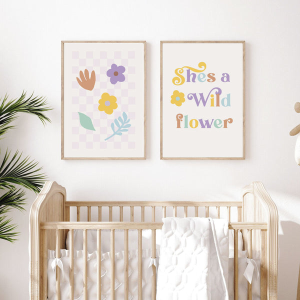 Checkerboard Garden Original Illustration Print