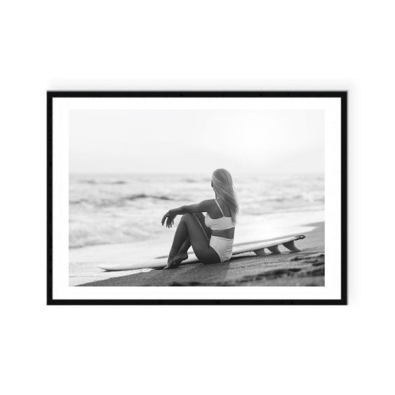 Surfer Girl Landscape Print