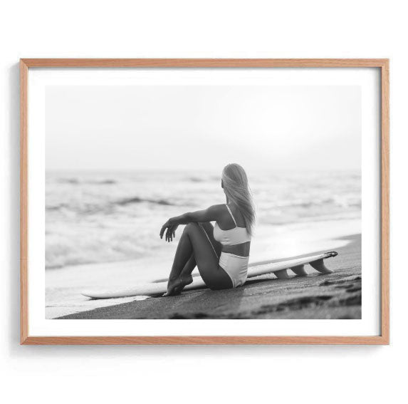 Surfer Girl Landscape Print