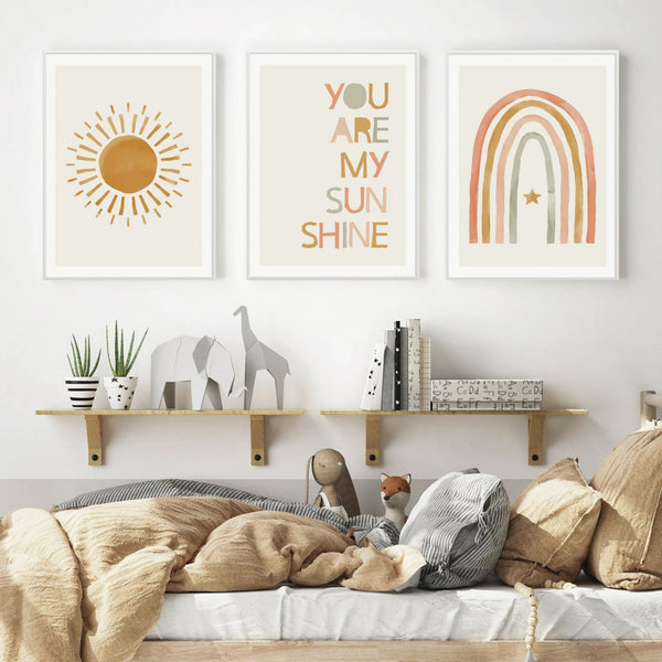 You Are My Sunshine Trio Prints - Set of 3
