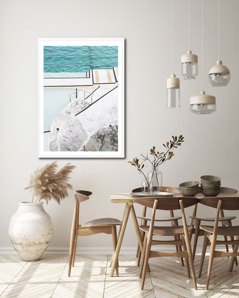 By The Pool Abstract Print-Art for Interiors-Online Framed-Australian Made Wall Art-Milk n Honey Designs