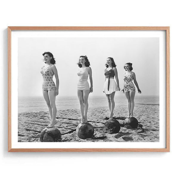 Beach Ladies-Art for Interiors-Online Framed-Australian Made Wall Art-Milk n Honey Designs
