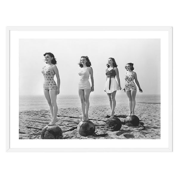 Beach Ladies-Art for Interiors-Online Framed-Australian Made Wall Art-Milk n Honey Designs