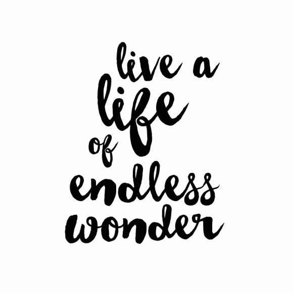 Live A Life Of Endless Wonder Art Print