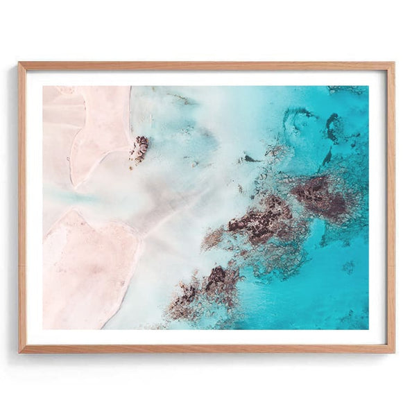 Pastel Seas Aerial Photography Print-Art for Interiors-Online Framed-Australian Made Wall Art-Milk n Honey Designs