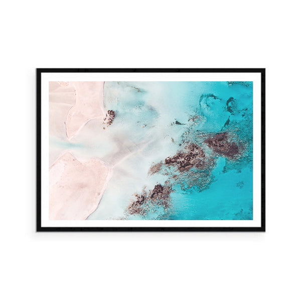 Pastel Seas Aerial Photography Print-Art for Interiors-Online Framed-Australian Made Wall Art-Milk n Honey Designs