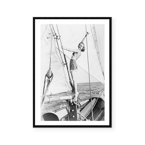 Sailing Free Vintage Photography Print-Art for Interiors-Online Framed-Australian Made Wall Art-Milk n Honey Designs