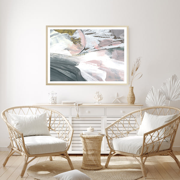 Fusion Abstract Brush Art Print-Art for Interiors-Online Framed-Australian Made Wall Art-Milk n Honey Designs