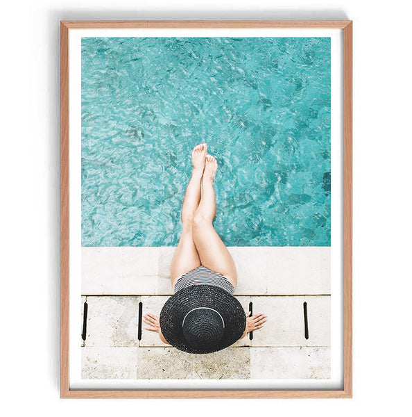 By the Pool Print-Art for Interiors-Online Framed-Australian Made Wall Art-Milk n Honey Designs