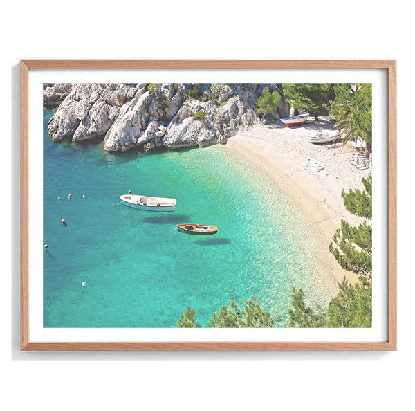 Turquoise Cove Print-Art for Interiors-Online Framed-Australian Made Wall Art-Milk n Honey Designs