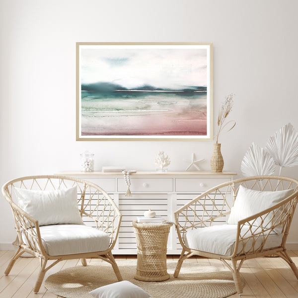 Autumn Day Abstract Watercolour Print-Art for Interiors-Online Framed-Australian Made Wall Art-Milk n Honey Designs