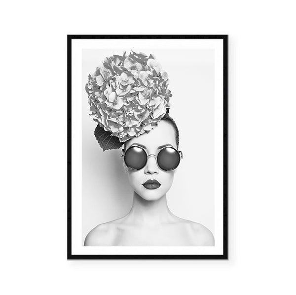 Hydrangea Girl Photography Print-Art for Interiors-Online Framed-Australian Made Wall Art-Milk n Honey Designs