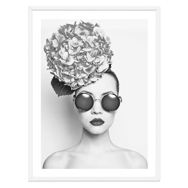 Hydrangea Girl Photography Print-Art for Interiors-Online Framed-Australian Made Wall Art-Milk n Honey Designs