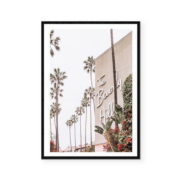 Beverley Hills Hotel Print-Art for Interiors-Online Framed-Australian Made Wall Art-Milk n Honey Designs
