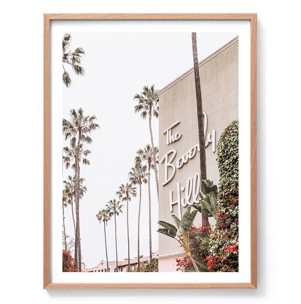 Beverley Hills Hotel Print-Art for Interiors-Online Framed-Australian Made Wall Art-Milk n Honey Designs