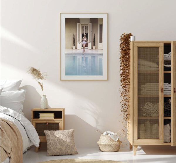 Poolside Glam Photography Print-Art for Interiors-Online Framed-Australian Made Wall Art-Milk n Honey Designs