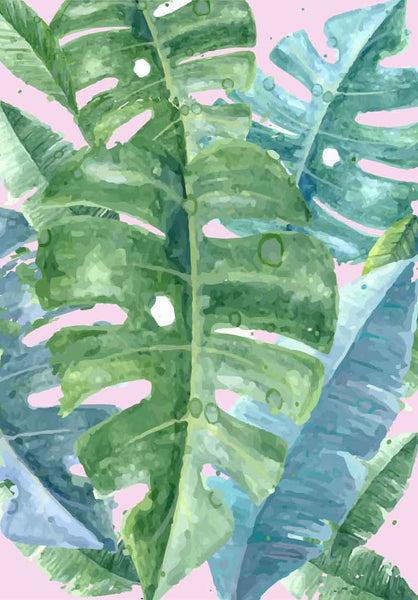 Monstera Watercolour Print-Art for Interiors-Online Framed-Australian Made Wall Art-Milk n Honey Designs