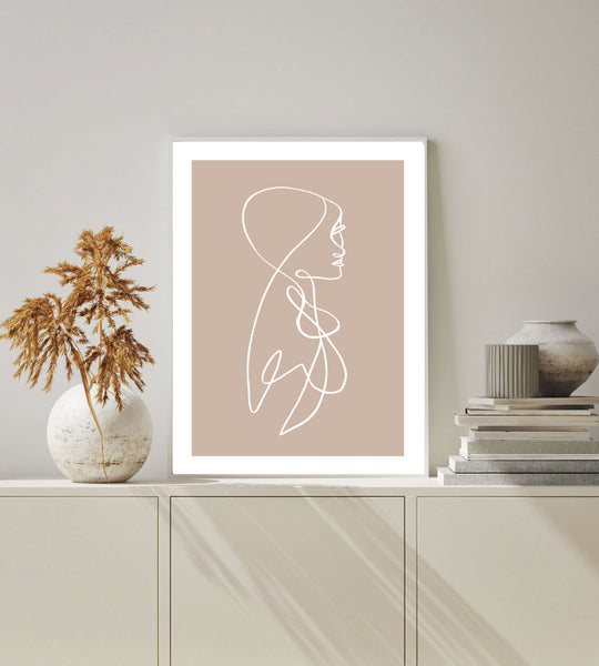Abstract Line Drawing Figure Print-Art for Interiors-Online Framed-Australian Made Wall Art-Milk n Honey Designs