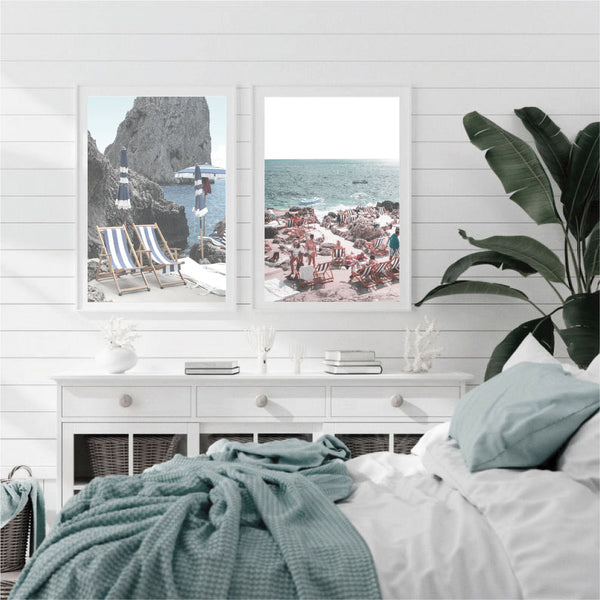 Amalfi Coast Prints Set of 2-Art for Interiors-Online Framed-Australian Made Wall Art-Milk n Honey Designs