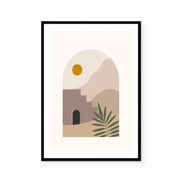 Ancient Lands Illustration Print-Art for Interiors-Online Framed-Australian Made Wall Art-Milk n Honey Designs