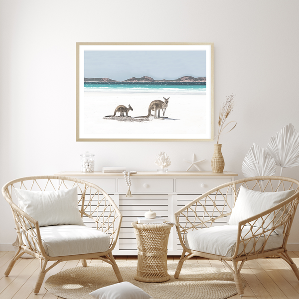 Beach Kangaroos Print