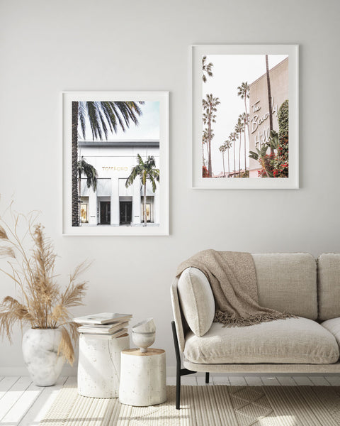 Beverley Hills Hotel Print-Art for Interiors-Online Framed-Australian Made Wall Art-Milk n Honey Designs