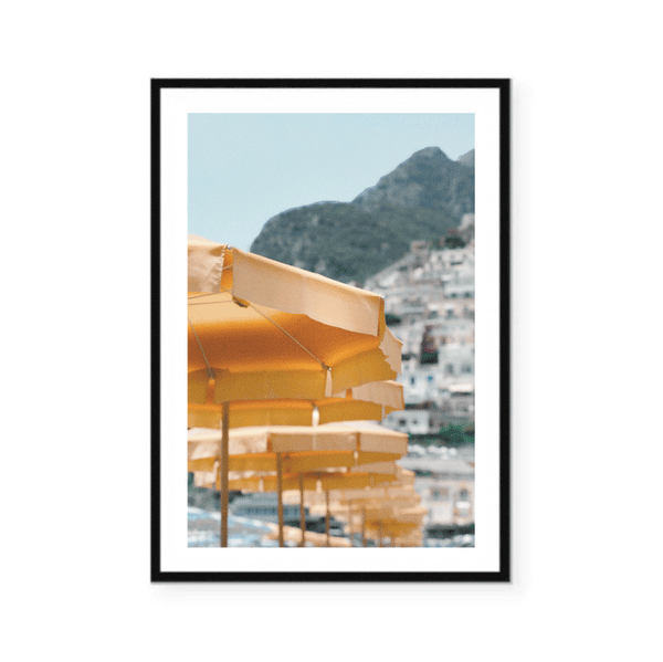 Positano Umbrellas Print