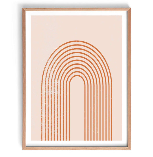 Blush Arch Linear Print-Art for Interiors-Online Framed-Australian Made Wall Art-Milk n Honey Designs