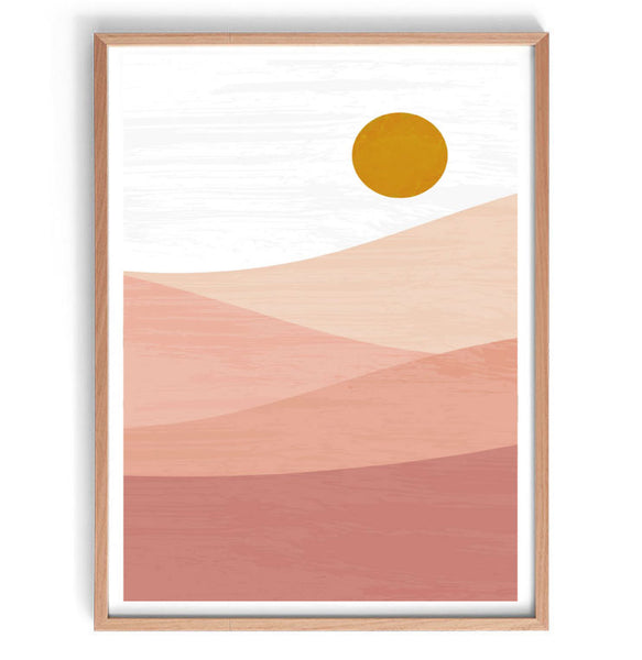 Blush Mountain Unframed A2 Print-Art for Interiors-Online Framed-Australian Made Wall Art-Milk n Honey Designs