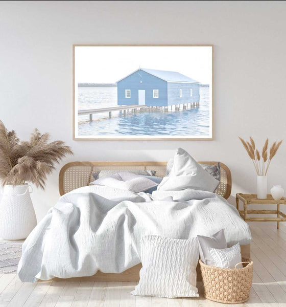 Boat House Print-Art for Interiors-Online Framed-Australian Made Wall Art-Milk n Honey Designs