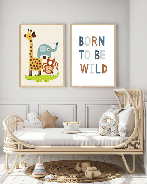 Born to Be Wild Print-Prints for - BOYS-Online Framed-Australian Made Wall Art-Milk n Honey Designs