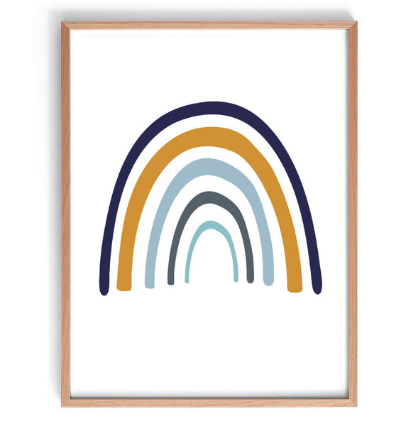 Over the Rainbow Print-CUSTOM - Nursery Prints,Prints for - BOYS-Online Framed-Australian Made Wall Art-Milk n Honey Designs