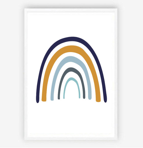 Over the Rainbow Print-CUSTOM - Nursery Prints,Prints for - BOYS-Online Framed-Australian Made Wall Art-Milk n Honey Designs