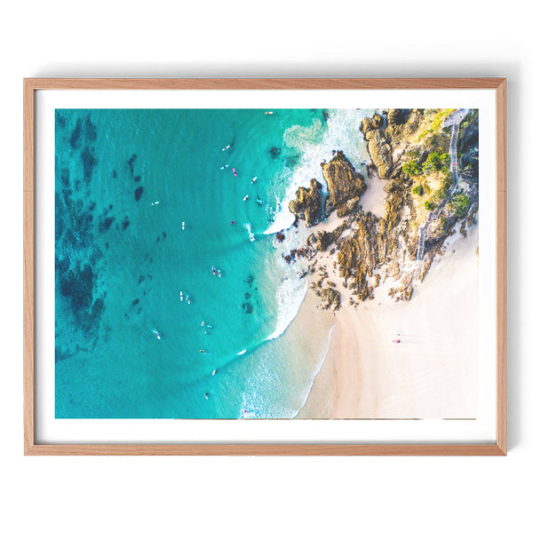 Byron Aerial View Photography Print-Art for Interiors-Online Framed-Australian Made Wall Art-Milk n Honey Designs