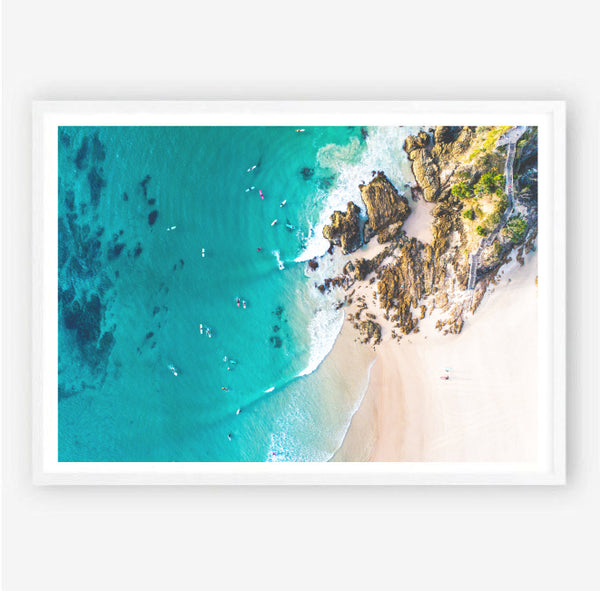 Byron Aerial View Photography Print-Art for Interiors-Online Framed-Australian Made Wall Art-Milk n Honey Designs