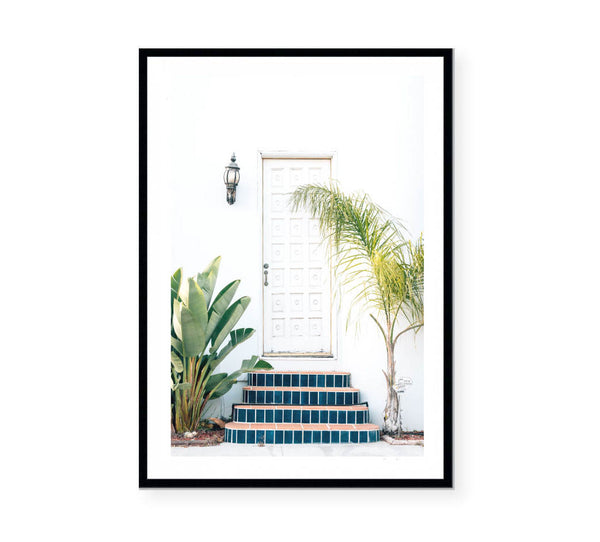 Cali Palm Doorway Print-Art for Interiors-Online Framed-Australian Made Wall Art-Milk n Honey Designs