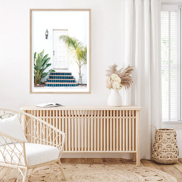 Cali Palm Doorway Print-Art for Interiors-Online Framed-Australian Made Wall Art-Milk n Honey Designs