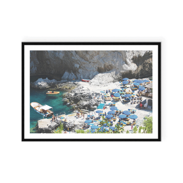 Capri Beach Umbrellas Print